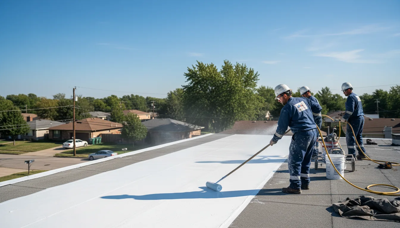 Commercial roof coating in Bronson, KS near me